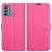 Mobigear Classic Motorola Moto G60 Hülle Klapphülle Geldbörse - Magenta