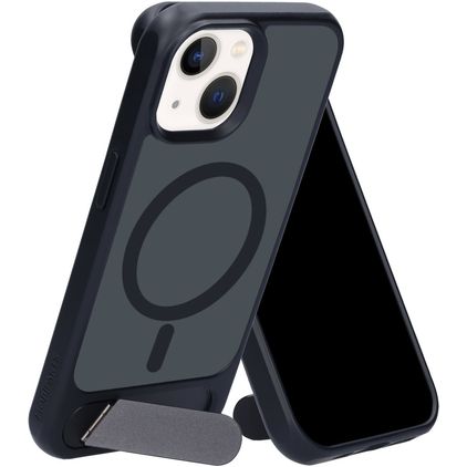 Mobiparts Hardcover iPhone 13 MagSafe Hülle Hardcase Backcover mit Ständer - Satin Black