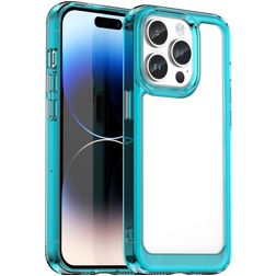 Mobigear Crystal iPhone 15 Pro Hülle Hardcase Backcover - Transparent / Türkis