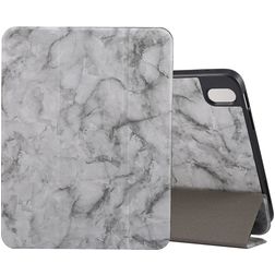 Mobigear Tri-Fold Marble iPad 10 (2022) Hülle Klapphülle + Stifthalter - Grau