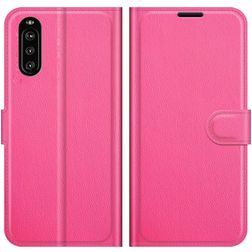 Mobigear Classic Sony Xperia 10 III Hülle Klapphülle Geldbörse - Magenta