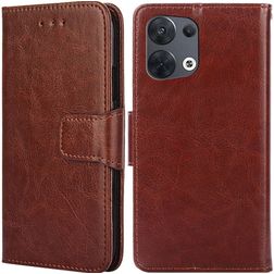 Mobigear Wallet OPPO Reno 8 5G Hülle Klapphülle Geldbörse - Braun