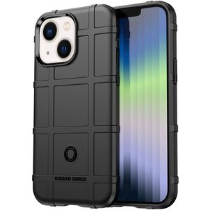 Mobigear Rugged Shield iPhone 14 Hülle Flexibles TPU Backcover Stoßfest - Schwarz