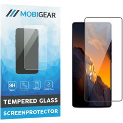 Mobigear Premium POCO F5 Panzerglas Displayschutz - Hüllenfreundlich - Schwarz