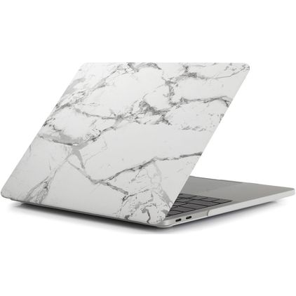 Mobigear Marble MacBook Pro 16 Zoll (2021-2026) Hardcase Hülle MacBook Case - Weiß - Model A2485 / A2780 / A2991 / A3186 / A3428 / A3429