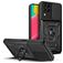 Mobigear Armor Ring Cam Slide Samsung Galaxy M53 Hülle Hardcase Backcover Stoßfest mit Ringhalter - Schwarz
