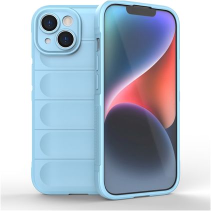 Mobigear Bumpy iPhone 15 Hülle Flexibles TPU Backcover - Blau