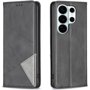 Mobigear Rhombus Slim Samsung Galaxy S26 Ultra Hülle Klapphülle - Schwarz