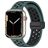 Mobigear Sport Plus Mag Silikon Apple Watch Armband Magnetverschluss - 49/46/45/44 mm - Schwarz / Grün