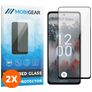 Mobigear Premium Nokia X30 Panzerglas Gehärtetes Glas Displayschutz - Hüllenfreundlich - Schwarz (2er Pack)