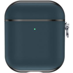 Valenta Snap Apple AirPods 1 Hülle Echtes Leder - Blau