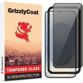 GrizzlyCoat AlignPro AntiSpy Samsung Galaxy S25 Edge Panzerglas Gehärtetes Glas Displayschutz Privacy - Hüllenfreundlich + Applikator - Schwarz