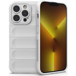 Mobigear Bumpy iPhone 14 Pro Hülle Flexibles TPU Backcover - Weiß