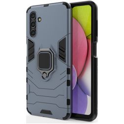 Mobigear Armor Ring Samsung Galaxy A13 5G Hülle Hardcase Backcover Stoßfest mit Ringhalter - Blau