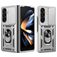 Mobigear Armor Ring Cam Slide Samsung Galaxy Z Fold 8 Ultra Hülle Hardcase Backcover Stoßfest mit Ringhalter und Kamera Slider - Silber