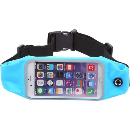 Mobigear Handyhalterung Joggen iPhone 6 Sporthülle Neopren Sportarmband - Blau