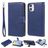 Mobigear Wallet iPhone 12 Mini 2in1 Klapphülle (herausnehmbar) Portemonnaie - Blau