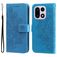 Mobigear Flowers OnePlus 15 Hülle Klapphülle Geldbörse - Blau