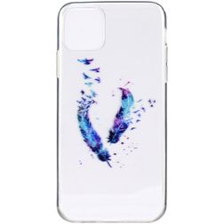 Mobigear Design iPhone 11 Pro Max Hülle Flexibles TPU Backcover - Feder