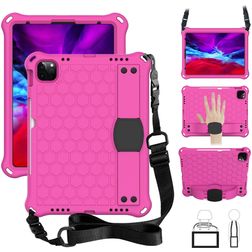 Mobigear HexStrap iPad Air 11 Zoll (2025) Hülle EVA Schaum Backcover + Schulterträger - Rot
