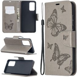 Mobigear Pressed Butterfly Bookcase Case Gray Samsung Galaxy A52