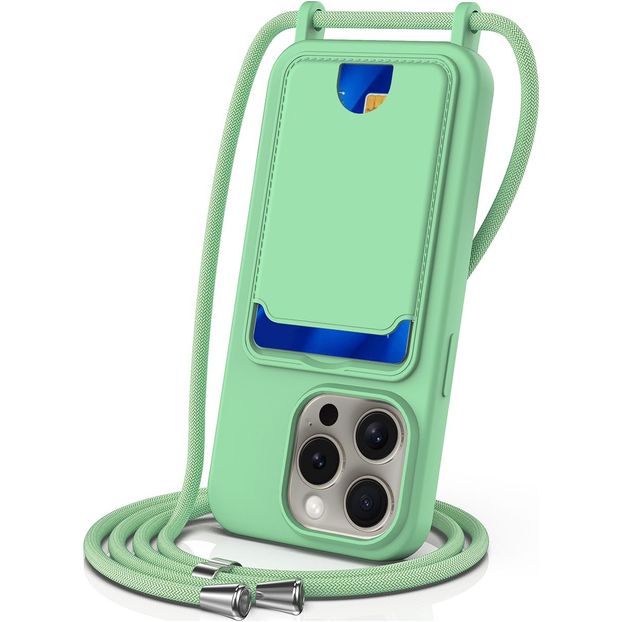 Handyhülle Für IPhone 16 – Klapphülle Mit Blumen-Druck, 8 Kartenfächer, Ständerfunktion, Grün