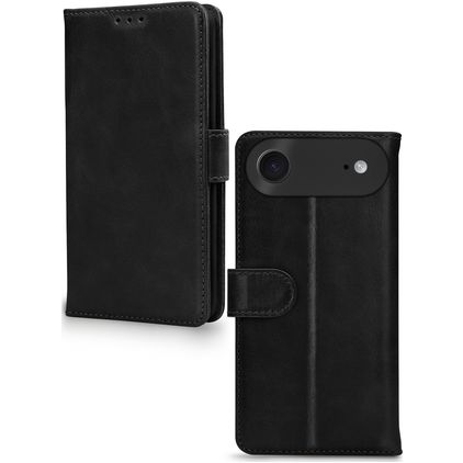 Mobilize Wallet iPhone Air Hülle Echtes Leder Klapphülle Geldbörse - Schwarz