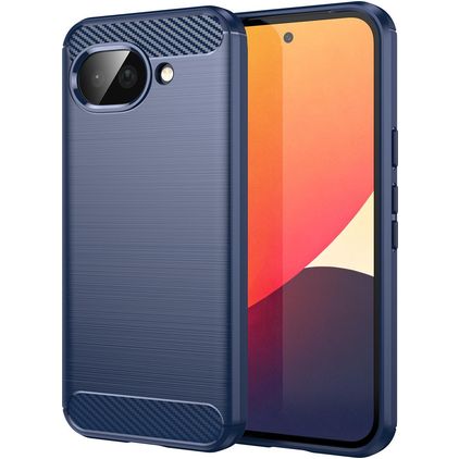 Mobigear Brushed Slim Google Pixel 10a Hülle Flexibles TPU Backcover - Blau