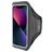 Mobiparts Comfort Fit Handyhalterung Joggen iPhone 13 Pro Sporthülle Neopren Sportarmband - Schwarz