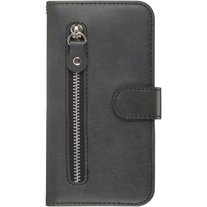 Mobigear Zipper Samsung Galaxy S20 Hülle Klapphülle Geldbörse - Schwarz