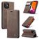 Caseme 013 iPhone 12 Mini Hülle Klapphülle Geldbörse - Braun