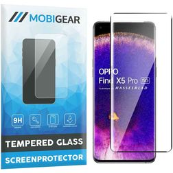 Mobigear Premium OPPO Find X5 Panzerglas Gehärtetes Glas Displayschutz - Schwarz