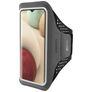 Mobiparts Comfort Fit Handyhalterung Joggen Samsung Galaxy A12 Sporthülle Neopren Sportarmband - Schwarz