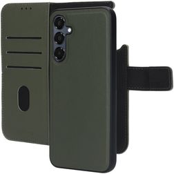 Mobiparts Samsung Galaxy A16 MagSafe Hülle Echtes Leder Abnehmbare 2in1 Klapphülle Geldbörse - Grün