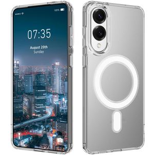 Mobigear Shockproof Durchsichtig Samsung Galaxy S25 Edge MagSafe Hülle Hardcase Backcover - Transparent