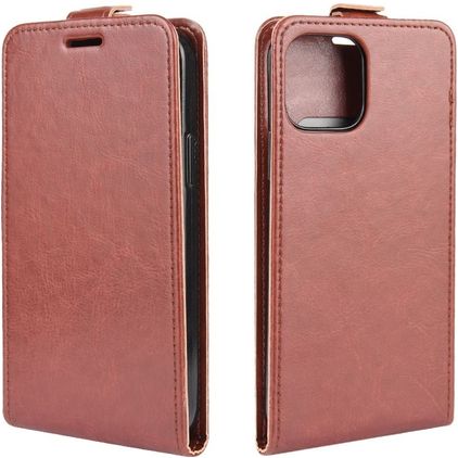 Mobigear iPhone 12 Mini Hülle Flipcase - Braun