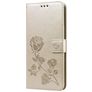 Mobigear Roses Samsung Galaxy A20s Hülle Klapphülle Geldbörse - Gold