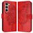 Mobigear Butterfly Samsung Galaxy Z Fold 6 Hülle Klapphülle Geldbörse - Rot