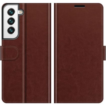 Mobigear Wallet Samsung Galaxy S22 Hülle Klapphülle Geldbörse - Braun