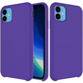 Mobigear Rubber Touch iPhone 11 Silikon Hülle Backcover - Lila