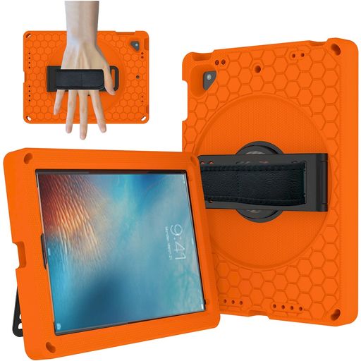 Mobigear Ruggedized iPad 6 (2018) Hülle EVA Schaum Backcover + Ständer - Orange