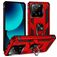 Mobigear Armor Ring Xiaomi 13T Hülle Hardcase Backcover Stoßfest mit Ringhalter - Rot