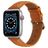 Mobigear Genova Leder Apple Watch Armband Dornschließe - 42/41/40/38 mm - Braun