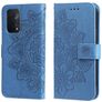 Mobigear Flowers OPPO A74 5G Hülle Klapphülle Geldbörse - Blau