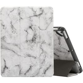 Mobigear Tri-Fold Marble iPad 5 (2017) Hülle Klapphülle + Stifthalter - Grau