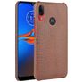 Mobigear Croco Motorola Moto E6 Plus Hülle Backcover - Braun