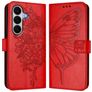 Mobigear Butterfly Samsung Galaxy A27 Hülle Klapphülle Geldbörse - Rot