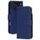 Mobiparts Wallet iPhone 17 Pro Max MagSafe Hülle Echtes Leder Klapphülle Geldbörse - Blau