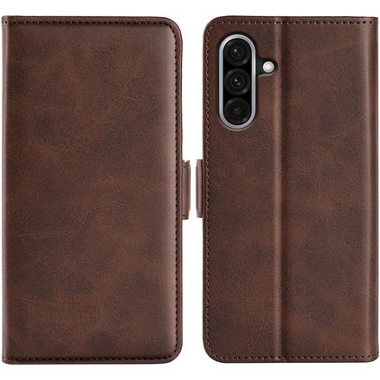 Mobigear Slim Magnet Samsung Galaxy A36 Hülle Klapphülle Geldbörse - Braun