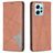 Mobigear Rhombus Slim Xiaomi Redmi Note 12 Hülle Klapphülle - Braun